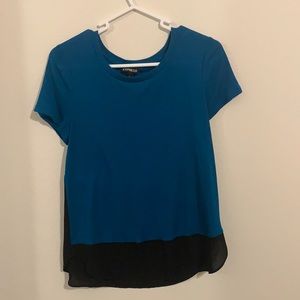 Express Teal Top with black detail